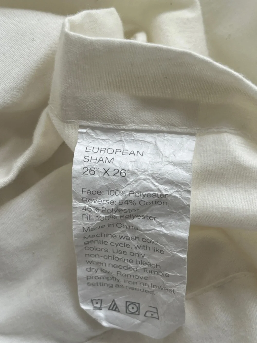 DKNY Euro Shams quilted design tie back closure